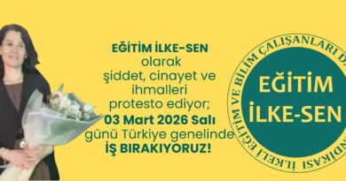 Şiddet, cinayet ve ihmalleri protesto etmek için 03 Mart 2026 Salı günü Türkiye genelinde iş bırakıyoruz!